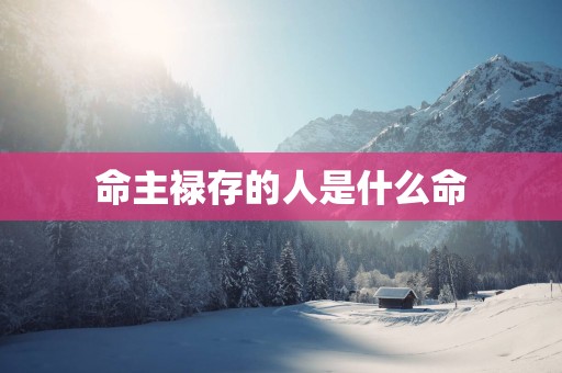 命主禄存的人是什么命