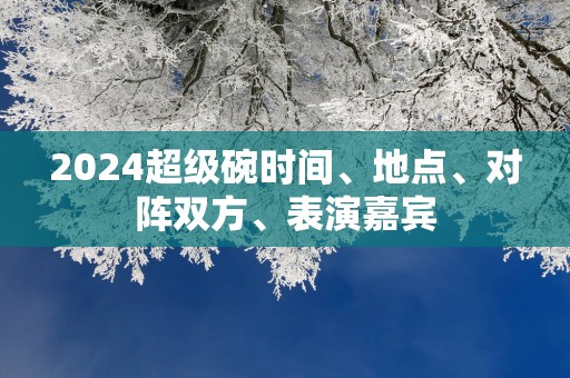 2025超级碗时间、地点、对阵双方、表演嘉宾