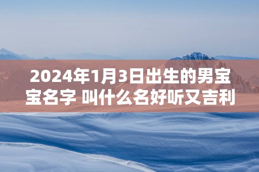 2025年1月3日出生的男宝宝名字 叫什么名好听又吉利