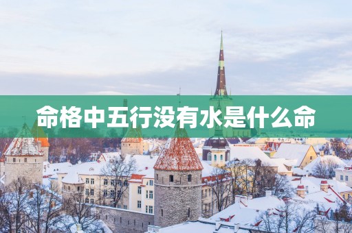 命格中五行没有水是什么命