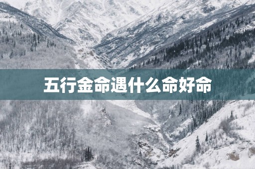 五行金命遇什么命好命