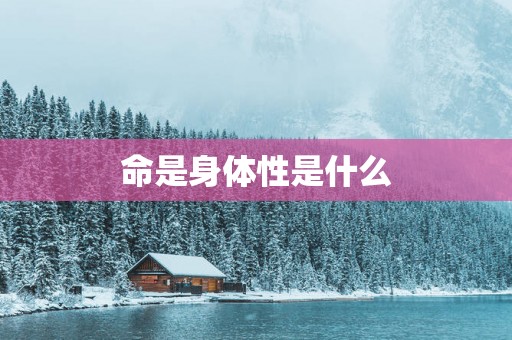 命是身体性是什么