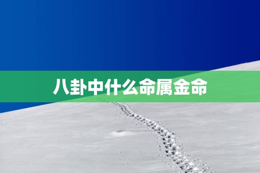 八卦中什么命属金命
