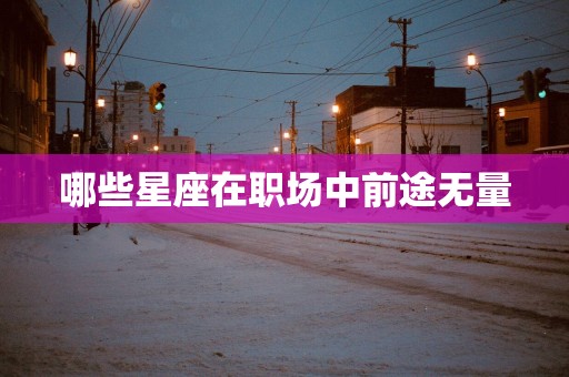 哪些星座在职场中前途无量