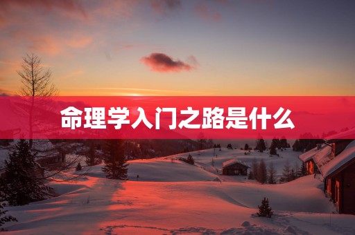 命理学入门之路是什么