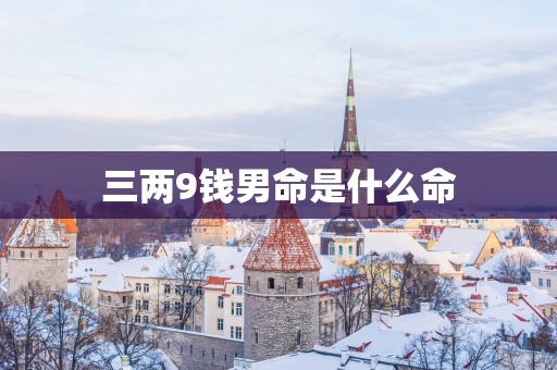 三两9钱男命是什么命