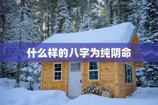 什么样的八字为纯阴命