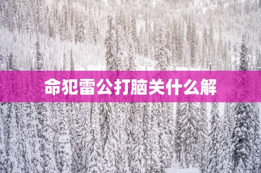 命犯雷公打脑关什么解