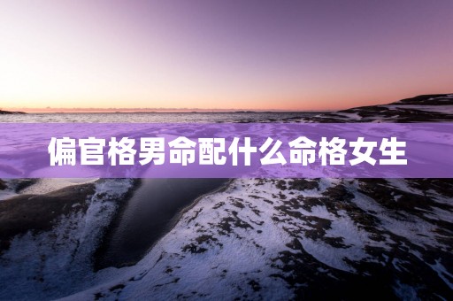 偏官格男命配什么命格女生