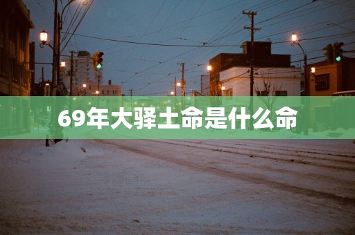 69年大驿土命是什么命