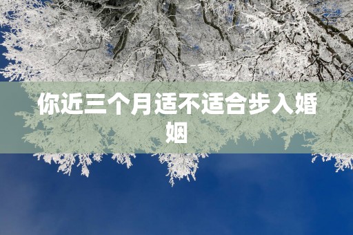 你近三个月适不适合步入婚姻