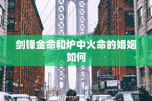 剑锋金命和炉中火命的婚姻如何