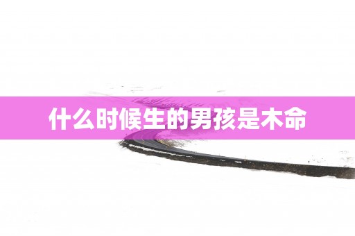 什么时候生的男孩是木命