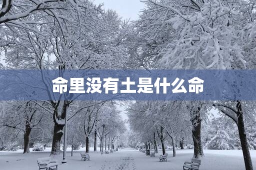 命里没有土是什么命