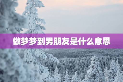 做梦梦到男朋友是什么意思