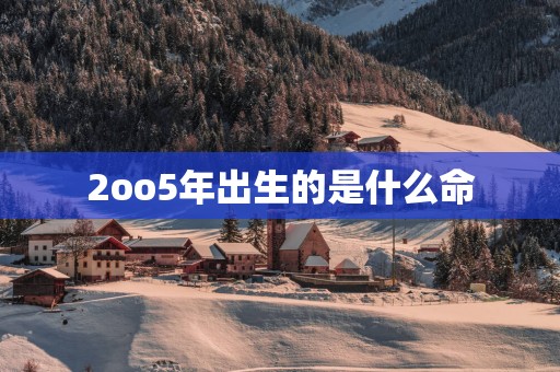 2oo5年出生的是什么命