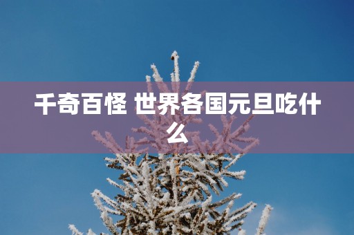 千奇百怪 世界各国元旦吃什么