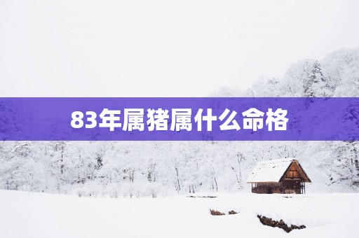 83年属猪属什么命格