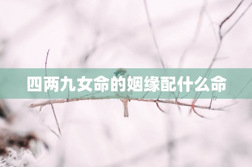 四两九女命的姻缘配什么命