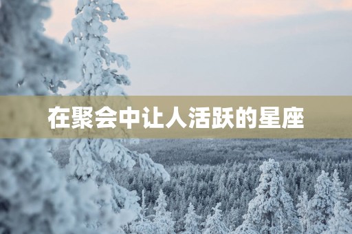 在聚会中让人活跃的星座