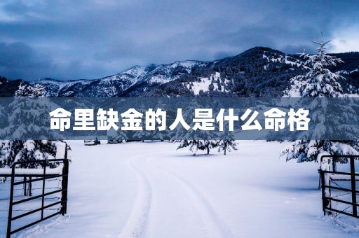命里缺金的人是什么命格
