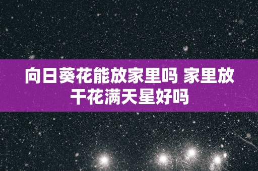 向日葵花能放家里吗 家里放干花满天星好吗