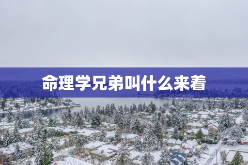命理学兄弟叫什么来着