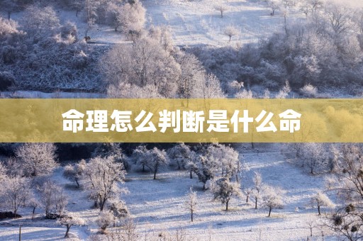 命理怎么判断是什么命