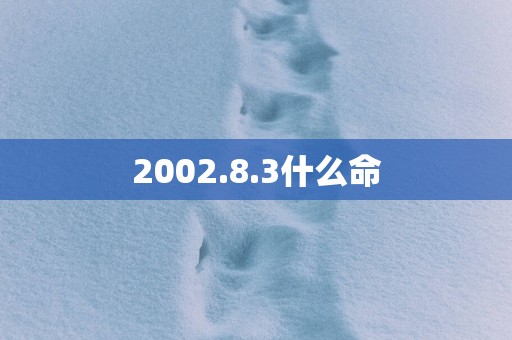 2002.8.3什么命