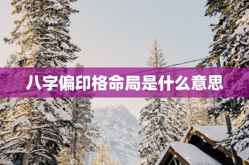 八字偏印格命局是什么意思