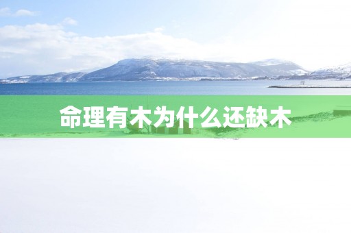 命理有木为什么还缺木