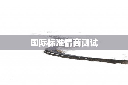 国际标准情商测试