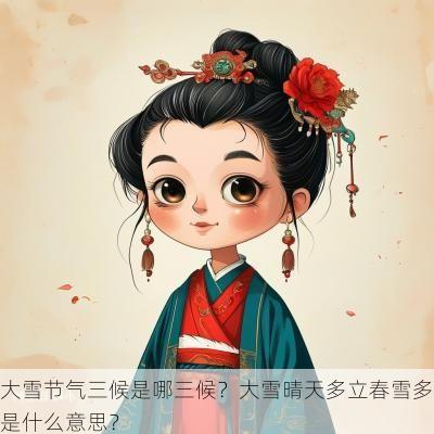 大雪节气三候是哪三候？大雪晴天多立春雪多是什么意思？
