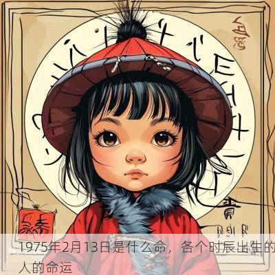 1975年2月13日是什么命，各个时辰出生的人的命运