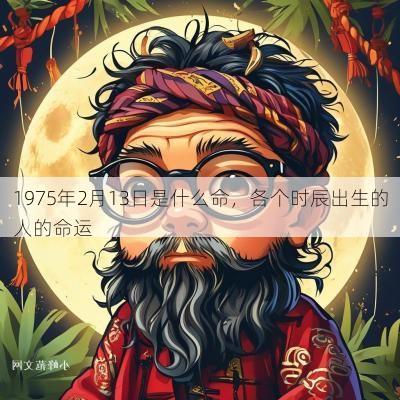 1975年2月13日是什么命，各个时辰出生的人的命运