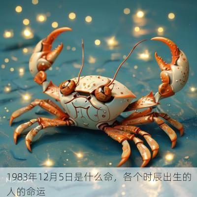 1983年12月5日是什么命，各个时辰出生的人的命运