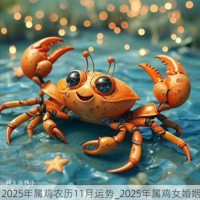 2025年属鸡农历11月运势_2025年属鸡女婚姻