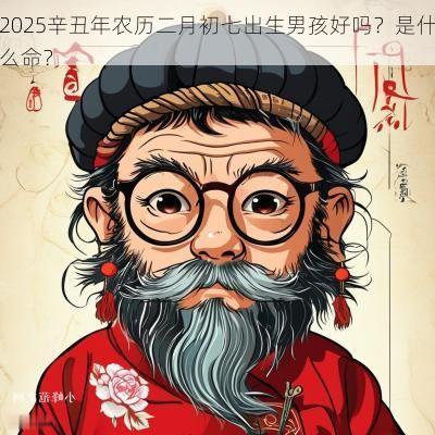 2025辛丑年农历二月初七出生男孩好吗？是什么命？