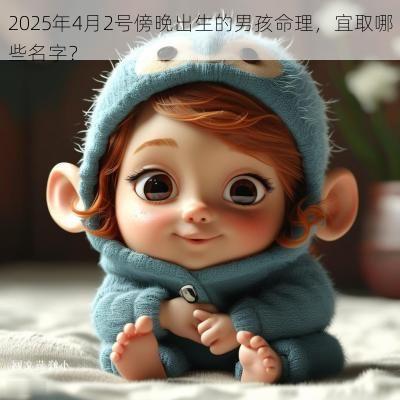 2025年4月2号傍晚出生的男孩命理，宜取哪些名字？