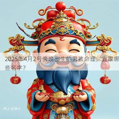 2025年4月2号傍晚出生的男孩命理，宜取哪些名字？
