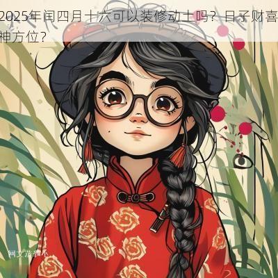 2025年闰四月十六可以装修动土吗？日子财喜神方位？