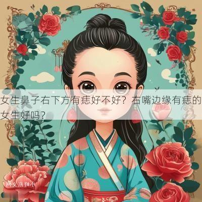 女生鼻子右下方有痣好不好？右嘴边缘有痣的女生好吗？