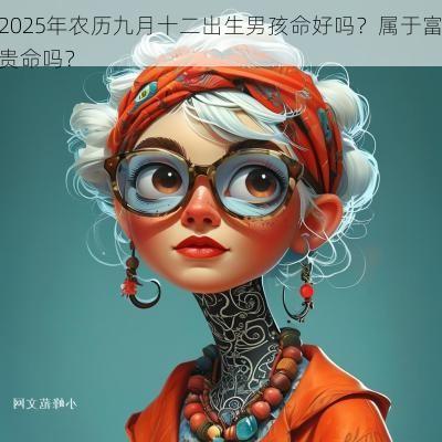 2025年农历九月十二出生男孩命好吗？属于富贵命吗？