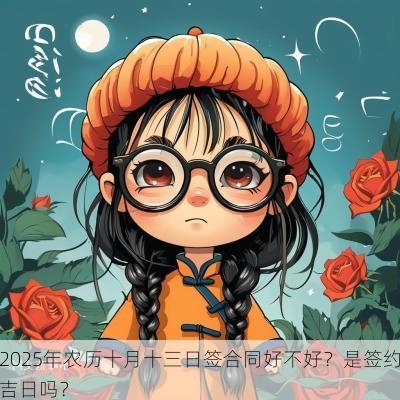 2025年农历十月十三日签合同好不好？是签约吉日吗？