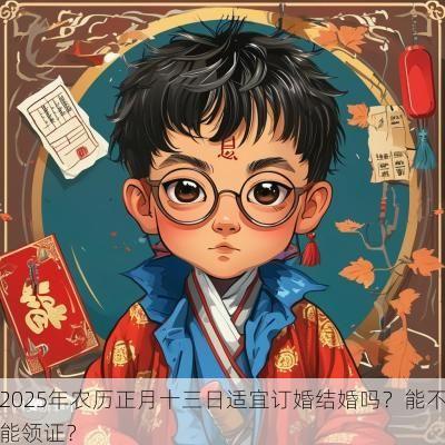 2025年农历正月十三日适宜订婚结婚吗？能不能领证？