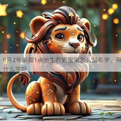 6月2号凌晨1点出生的男宝宝怎么起名字，用什么字好