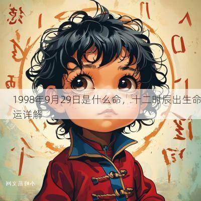 1998年9月29日是什么命，十二时辰出生命运详解