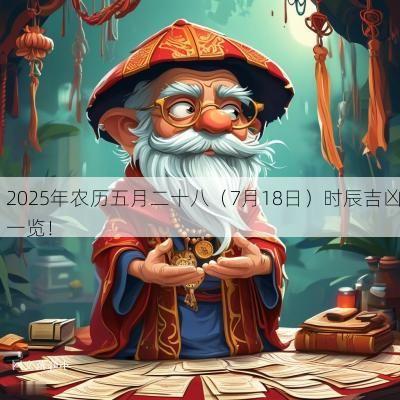 2025年农历五月二十八（7月18日）时辰吉凶一览！