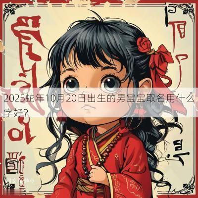 2025蛇年10月20日出生的男宝宝取名用什么字好？