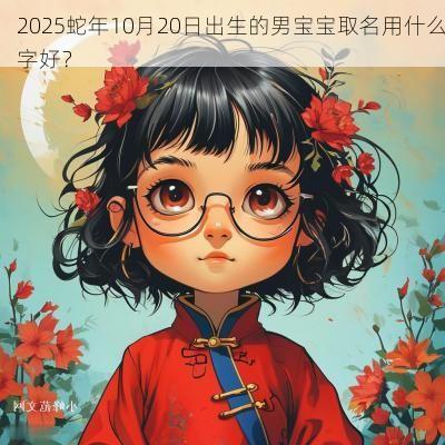 2025蛇年10月20日出生的男宝宝取名用什么字好？